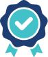 Percentage symbol inside a badge, representing discounts, sales, or promotional offers.
