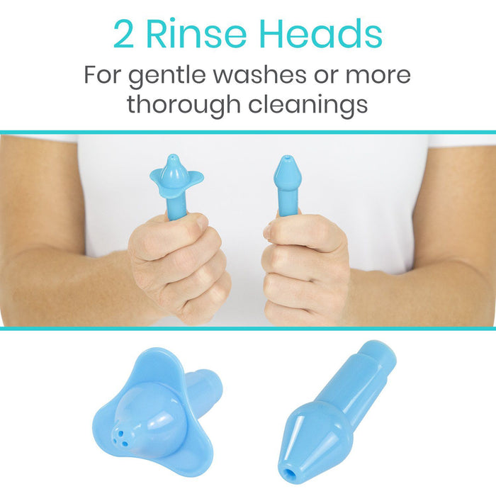has 2 rinse heads