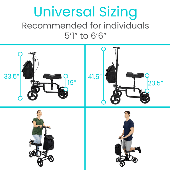 knee walker universal sizing