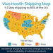 vive health shipping map