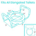 Easy to fite longated toilet seat riser dimensions