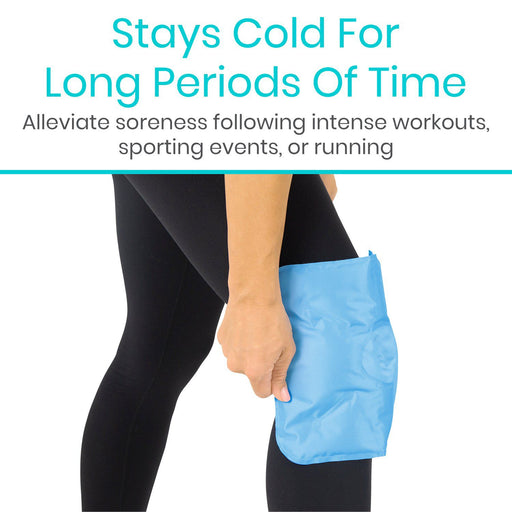 Cold pack to alleviate soreness after workouts, sporting events, or running, staying cold for long periods of time.