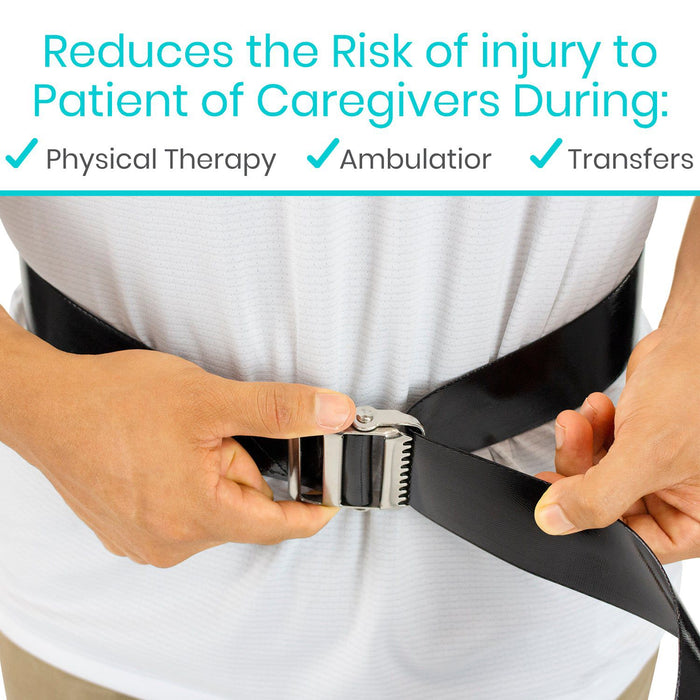 transfer belt reduces risk of injury to patient and caregiver