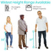 adjustable height fits 5' to 6'6" and supports up to 250 pounds