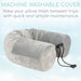Machine washable cover. Keep your pillow fresh between trips with quick and simple maintenance.