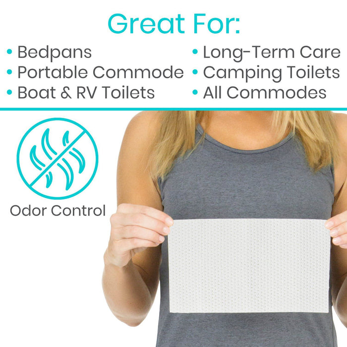 commode pads for bedpans, commodes, camping toilets and more