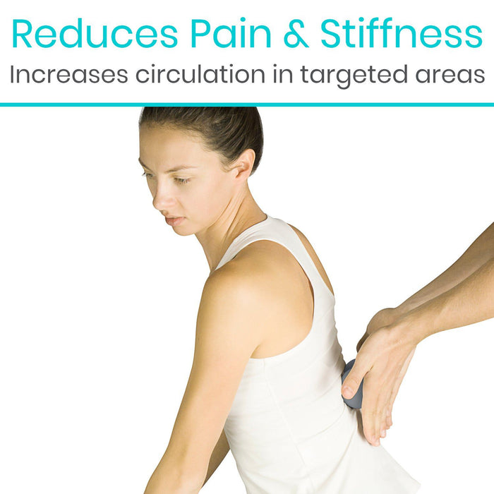 using lacrosse ball for back massage