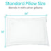 Standard Pillow Size, Blends in with other pillows