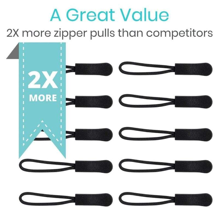 A Great Value, 2x more zipper pulls than competitiors