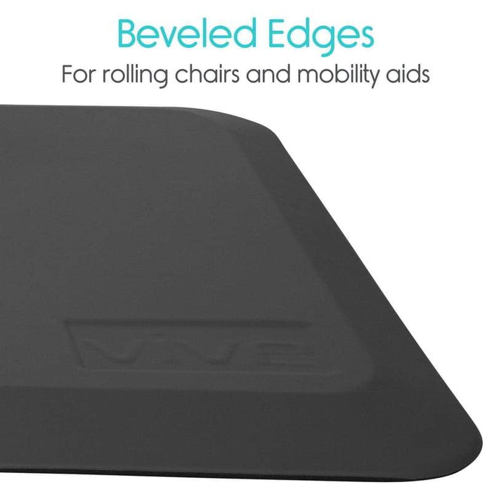 Beveled edges for rolling chairs and mobility aids