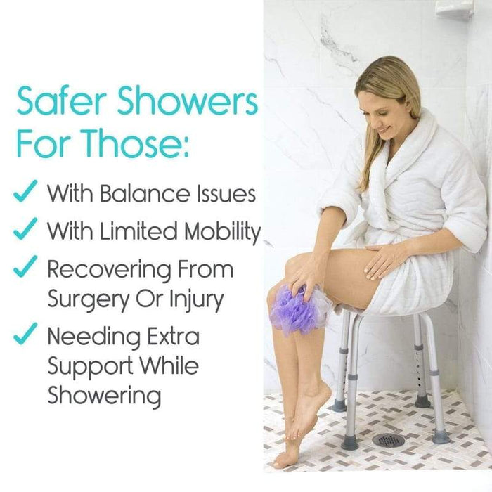 Safer Showers For Those: With Balance Issues, Limited Mobility, Recovering From Injury, Needing Extra Support While Showering