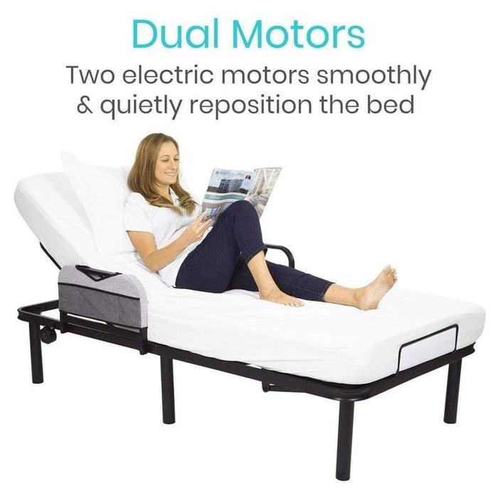 Dual Motors, Two electric motors smoothly & quietly reposition the bed