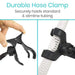 Durable Hose Clamp. Securely holds standard & slimline tubing