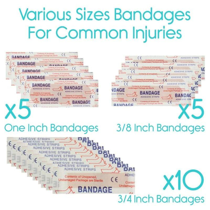 Various Sizes Bandages For Common Injuries