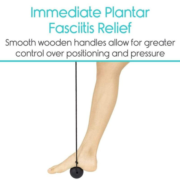Immediate Plantar Fasciitis Relief, Smooth wooden handles allow for greater control over positioning and pressure
