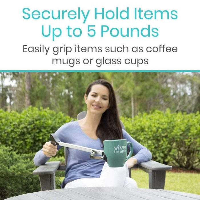 Securely Hold Items Up to Five Pounds. Easily grip items such as coffee mugs or glass cups