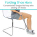 Folding Shoe Horn, Conveniently angled to help with sliding on shoes