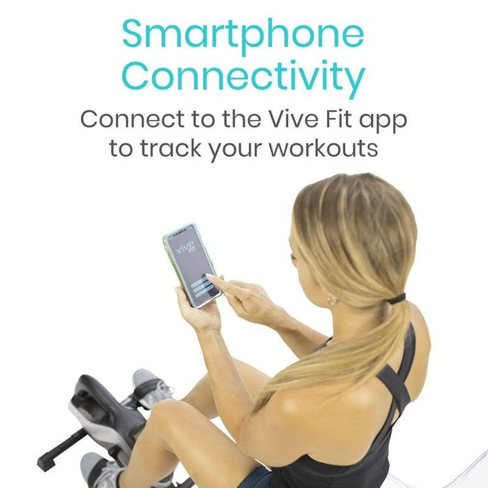 Smartphone Connectivity Connect to the Vive Fit app to track your workouts