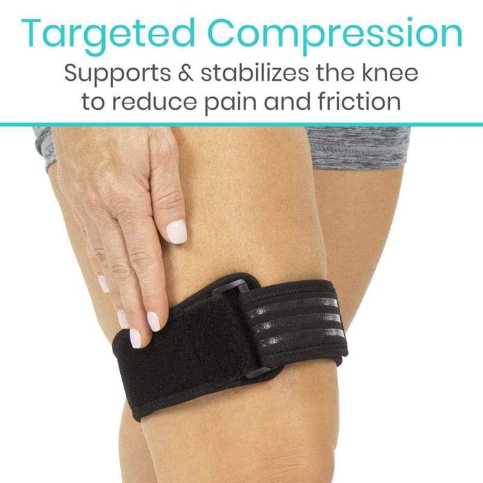 Targeted Compression Supports & stabilizes the knee to reduce pain and friction
