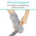 Thumb Support For additional stabilizing reinforcement