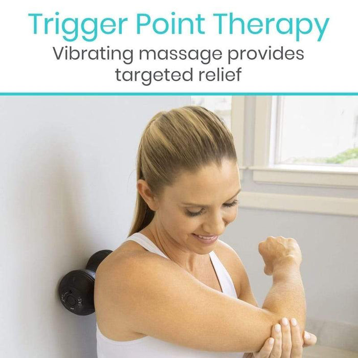 Trigger point therapy with a vibrating massage that provides targeted relief